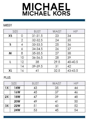 michael kors size chart women